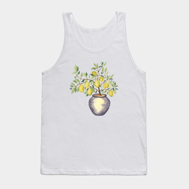 Lemon Tree in a Pot Tank Top by Flowersforbear